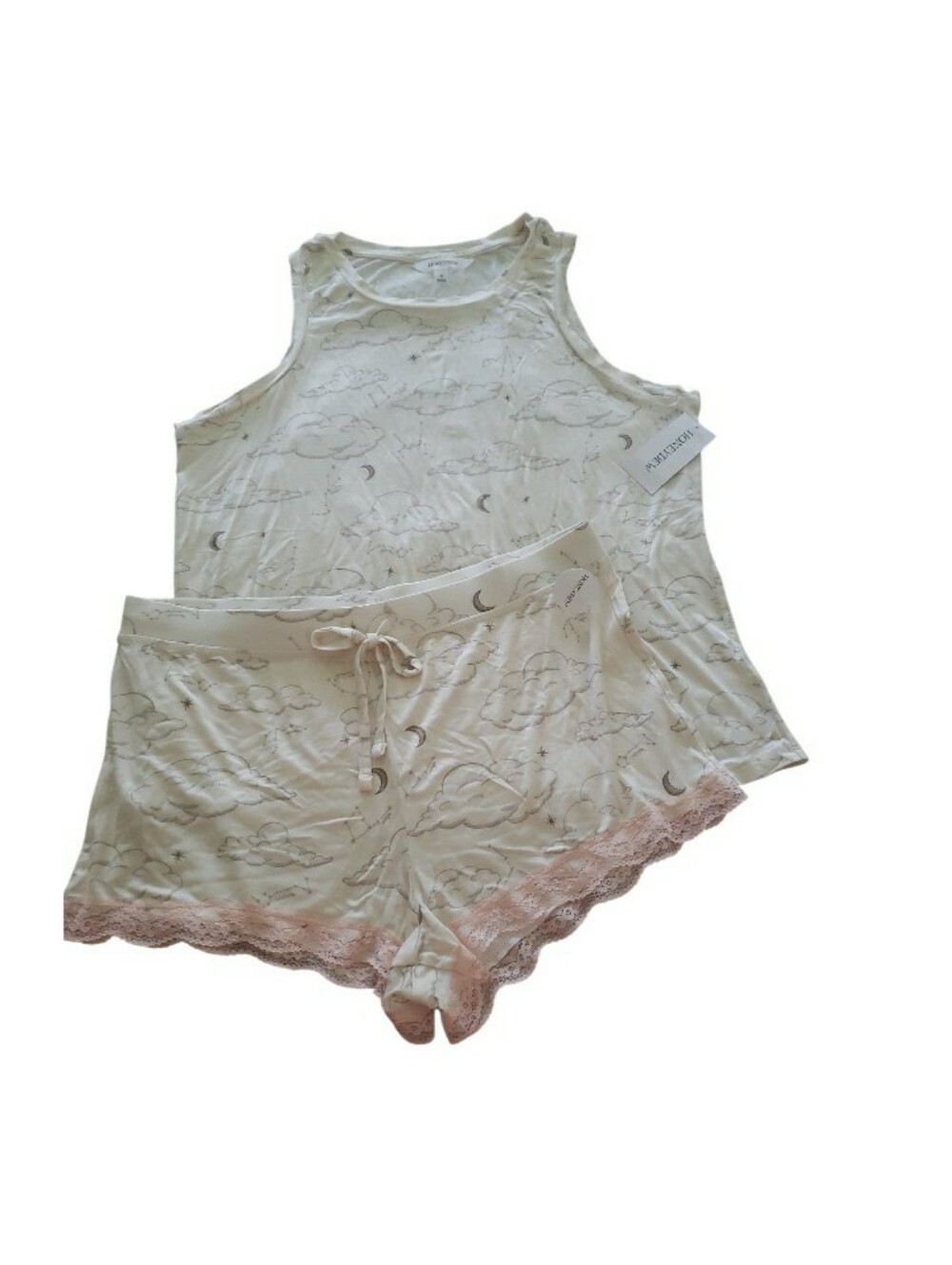 NWT Honeydew Intimates Cream Cloud & Moon Tank and Shorts Set- M